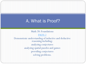 Unit A - What is Proof?