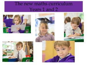 The new maths curriculum Y1&Y2