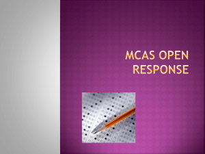 MCAS Open Response treasure island