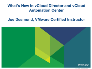 vCD vCAC What`s New
