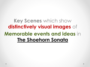 GUIDE TO Analysis and memorable images in The Shoehorn Sonata