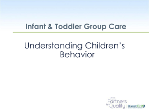 Understanding Children`s Behavior - The Program for Infant/Toddler