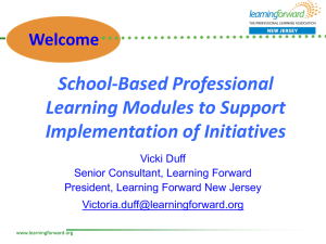 School Based Modules - Learning Forward New jersey