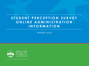 Student Perception Survey Overview