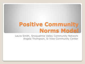 Positive Community Norms - Snoqualmie Valley Community Network