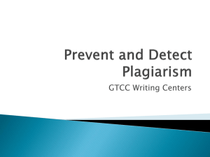 Preventing and Detecting Plagiarism
