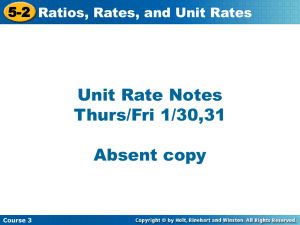 Unit rates