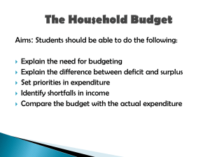 The Household Budget