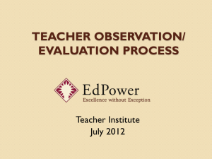 Session 1: Observing Teaching