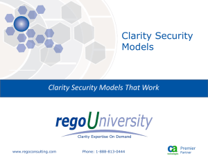 Clarity Security Models That Work