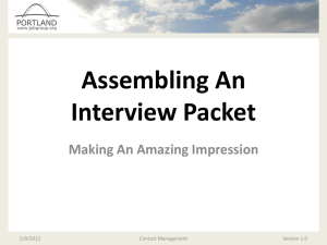 6 – Interview Packet