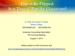 Is it Time to Flip the Classroom?