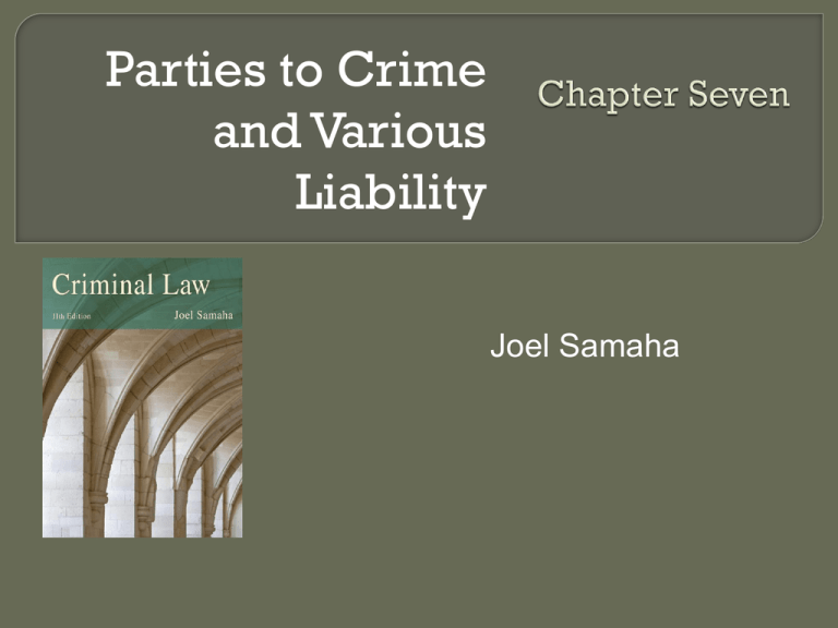 What Are The Four Parties To Crime At Early Common Law