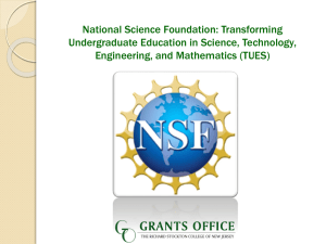 National Science Foundation: Transforming Undergraduate