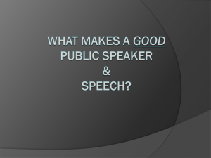 What makes a good speech