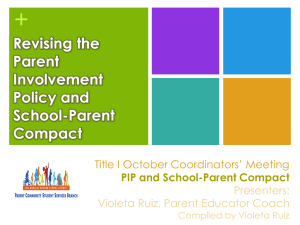PIP and School-Parent Compact