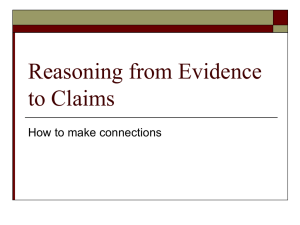 Reasoning from Evidence to Claims