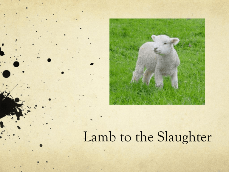 lamb to the slaughter character analysis
