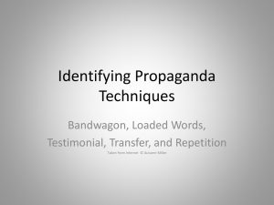 Propaganda PowerPoint - Collège Regina Assumpta