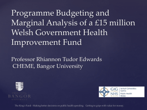 A National Programme Budgeting and Marginal Analysis (PBMA)