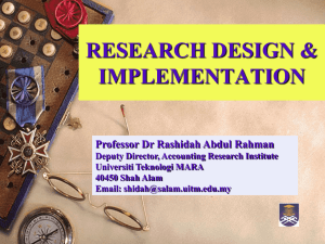 Research Design & Data Collection