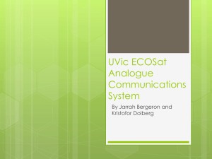 UVic ECOSat Analogue Communications System