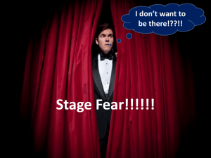 Hints to remove the stage fear