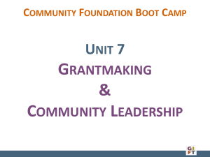 Grantmaking & Community Leadership