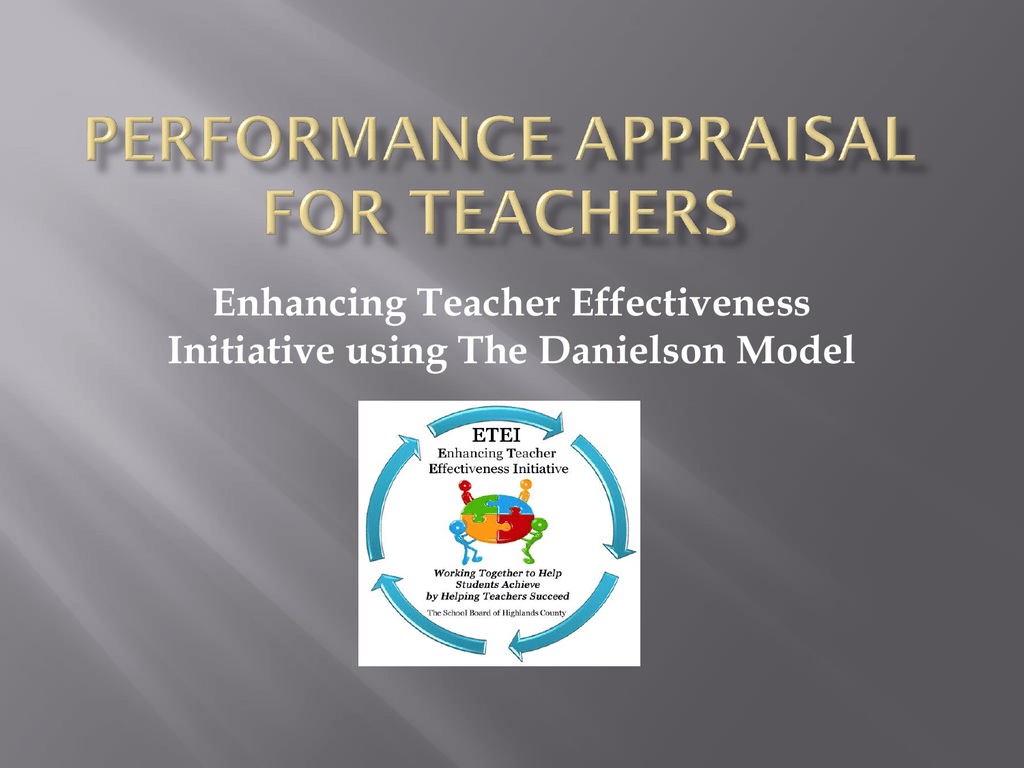 Performance Appraisal For Teachers Powerpoint Presentation