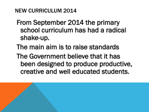 Literacy New Curriculum 2014 powerpoint