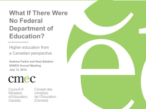 What if there were no federal department of education?