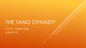 The TANg dynasty - MrsVangelista.com