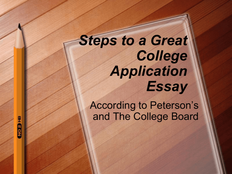 how important is the essay in a college application