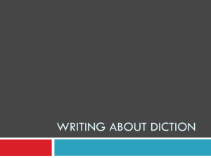 Writing About Diction