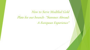 How to Serve Modified Gold Plate for our brunch