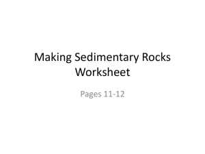 Making Sedimentary Rocks Worksheet