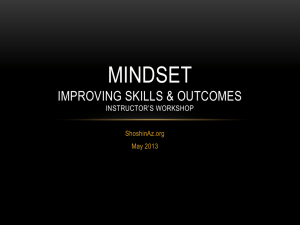 Mindset improving skills & outcomes