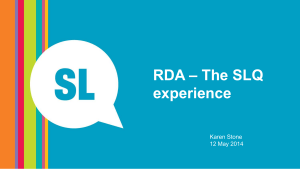 RDA – the SLQ experience - State Library of Queensland