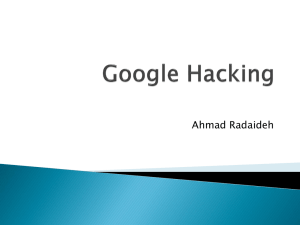 Google Hacking-Ahmed Alradaideh