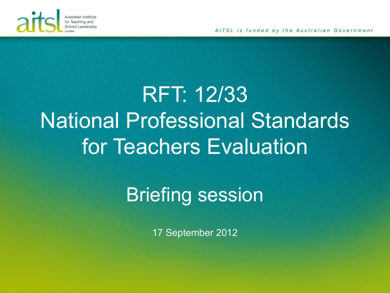 National Professional Standards For Teachers