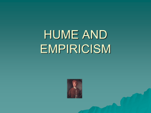 HUME AND EMPIRICISM - The Richmond Philosophy Pages
