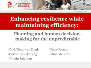 Enhancing resilience while maintaining efficiency: