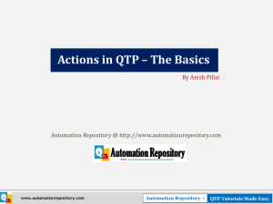 Actions in QTP - Automation Repository
