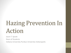 Hazing Prevention In Action - Alpha Phi Omega