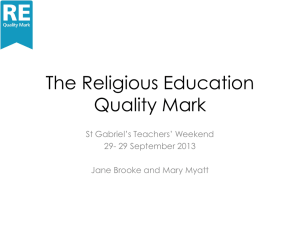 Religious Education Quality Mark