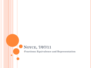 Fractions: Equivalence and Representation (ppt)