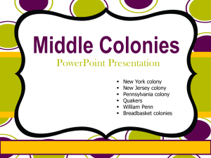 Middle Colonies Notes