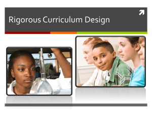 Rigorous Curriculum Design