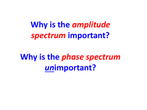 Amplitude spectrum vs. phase spectrum