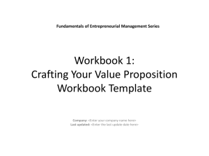 Workbook 2: Business Model Process Workbook Template
